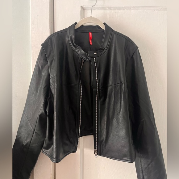 Spanx faux leather moto jacket 2x - Picture 1 of 8